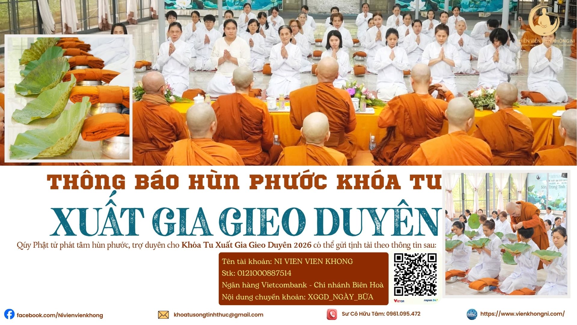 THÔNG BÁO HÙN PHƯỚC KHÓA TU XUẤT GIA GIEO DUYÊN | LẦN THỨ 5 | 2026