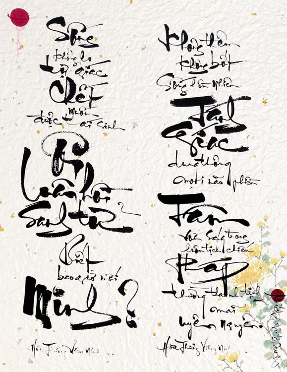 Thư Pháp Khánh Tuế Sư Ông Viên Minh