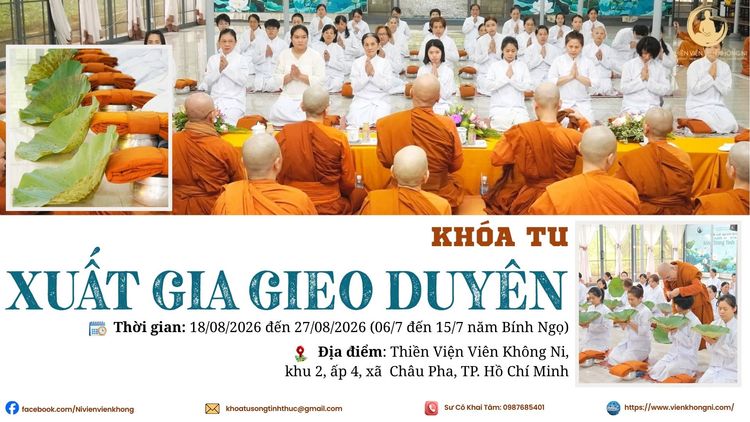 THÔNG BÁO ĐĂNG KÍ | KHÓA TU XUẤT GIA GIEO DUYÊN | NI VIỆN VIÊN KHÔNG | 2026